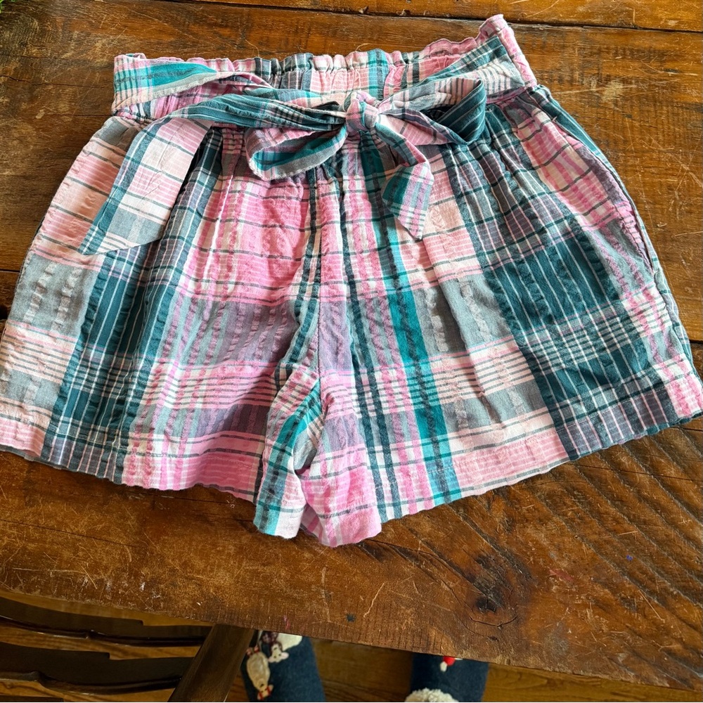 Vineyard Vines Pink and Blue Plaid Women's Shorts
